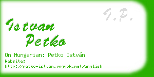istvan petko business card